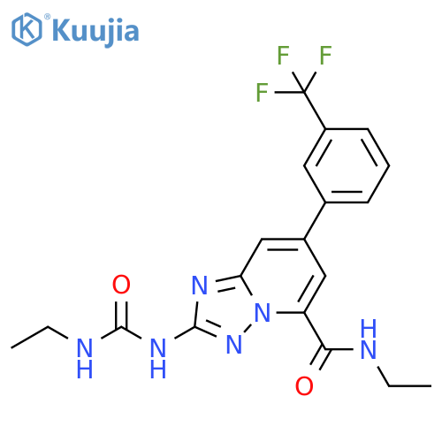 [1,2,4]Triazolo[1,5-a]pyridine-5-carboxamide,N-ethyl-2-[[(ethylamino)carbonyl]amino]-7-[3-(trifluoromethyl)phenyl]- structure