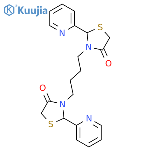 4-THIAZOLIDINONE, 3,3'-(1,4-BUTANEDIYL)BIS[2-(2-PYRIDINYL)- structure