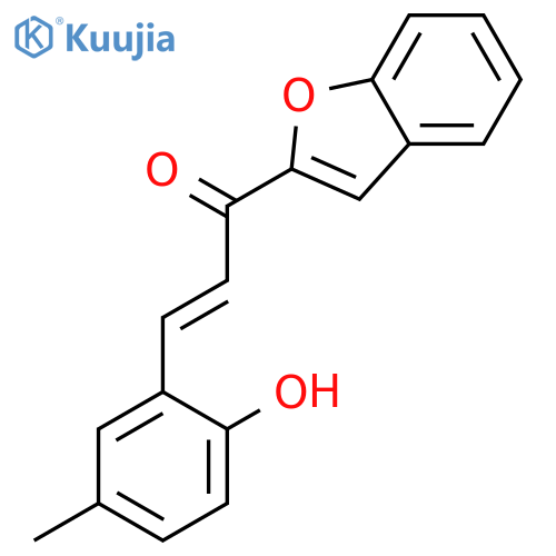 2-PROPEN-1-ONE, 1-(2-BENZOFURANYL)-3-(2-HYDROXY-5-METHYLPHENYL)- structure