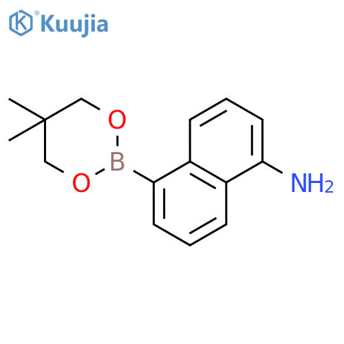 1-NAPHTHALENAMINE, 5-(5,5-DIMETHYL-1,3,2-DIOXABORINAN-2-YL)- structure