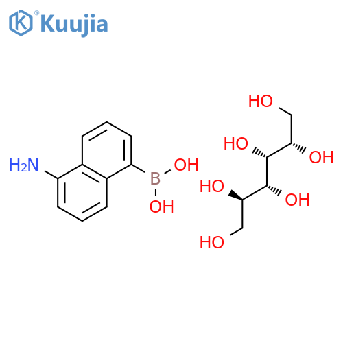 D-Glucitol, compd. with (5-amino-1-naphthalenyl)boronic acid (1:1) structure