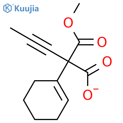 Propanedioic acid, 2-cyclohexen-1-yl-2-propynyl-, monomethyl ester structure