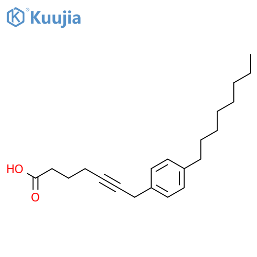 5-Heptynoic acid, 7-(4-octylphenyl)- structure