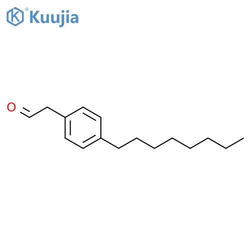 Benzeneacetaldehyde, 4-octyl- structure