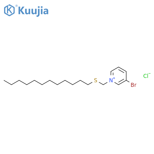 Pyridinium, 3-bromo-1-[(dodecylthio)methyl]-, chloride structure