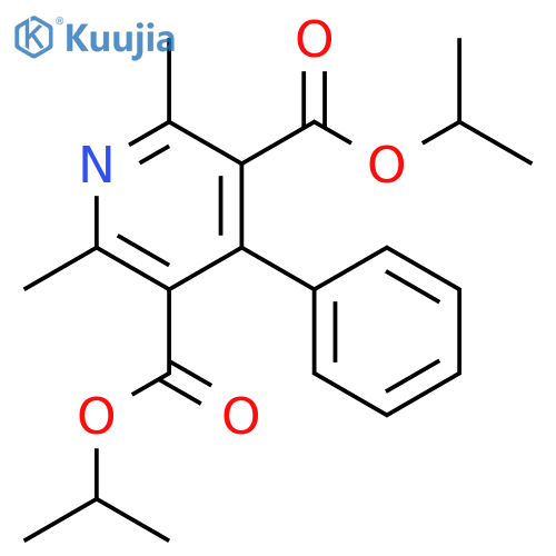 3,5-Pyridinedicarboxylic acid, 2,6-dimethyl-4-phenyl-, 3,5-bis(1-methylethyl) ester structure
