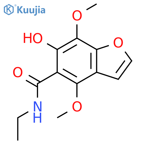 5-Benzofurancarboxamide, N-ethyl-6-hydroxy-4,7-dimethoxy- structure