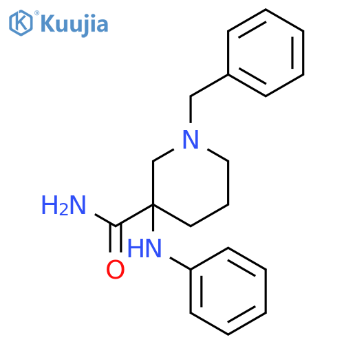 3-Piperidinecarboxamide, 3-(phenylamino)-1-(phenylmethyl)- structure