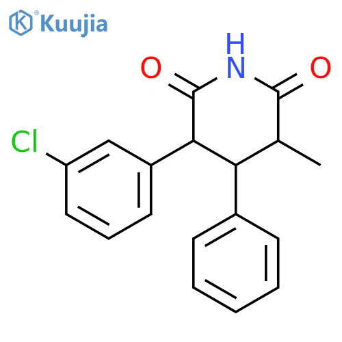 2,6-Piperidinedione, 3-(3-chlorophenyl)-5-methyl-4-phenyl- structure