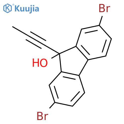 9H-Fluoren-9-ol, 2,7-dibromo-9-(1-propynyl)- structure