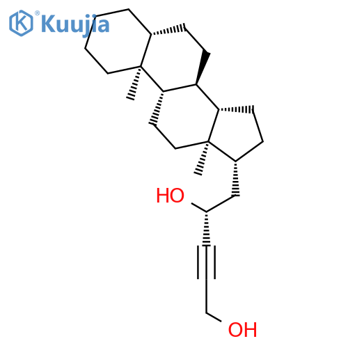 2-Pentyne-1,4-diol, 5-[(5a,17b)-androstan-17-yl]-, (R)- structure