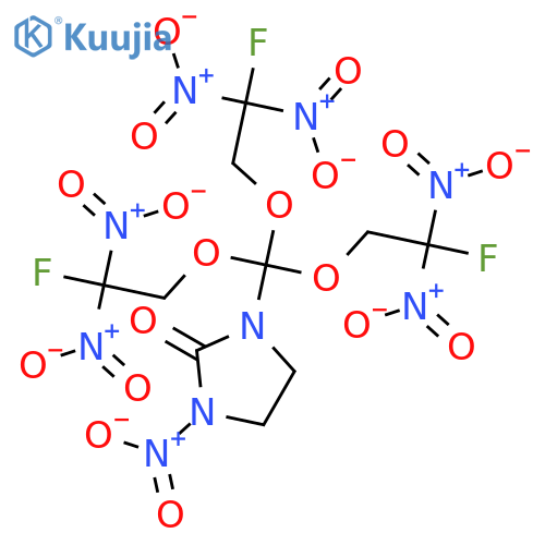 2-Imidazolidinone, 1-nitro-3-[tris(2-fluoro-2,2-dinitroethoxy)methyl]- structure