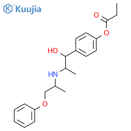 4-{1-hydroxy-2-[(1-methyl-2-phenoxyethyl)amino]propyl}phenyl propanoate structure