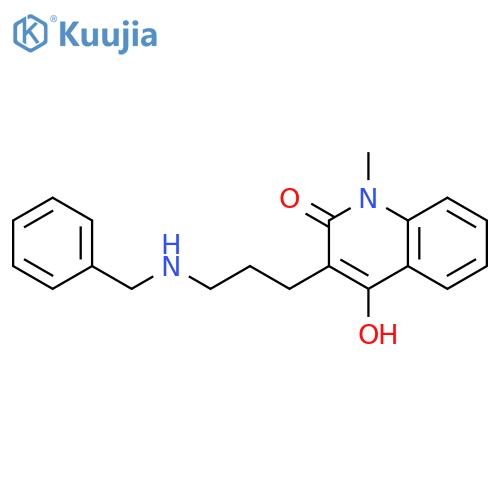 2(1H)-Quinolinone, 4-hydroxy-1-methyl-3-[3-[(phenylmethyl)amino]propyl]- structure