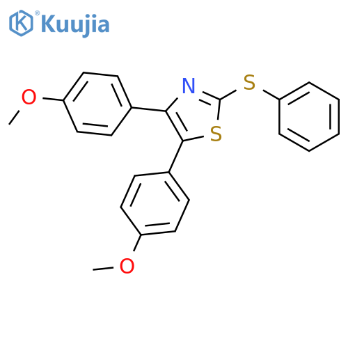 Thiazole, 4,5-bis(4-methoxyphenyl)-2-(phenylthio)- structure