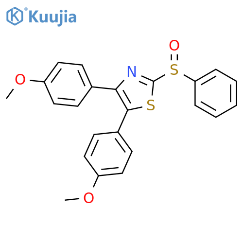 Thiazole, 4,5-bis(4-methoxyphenyl)-2-(phenylsulfinyl)- structure
