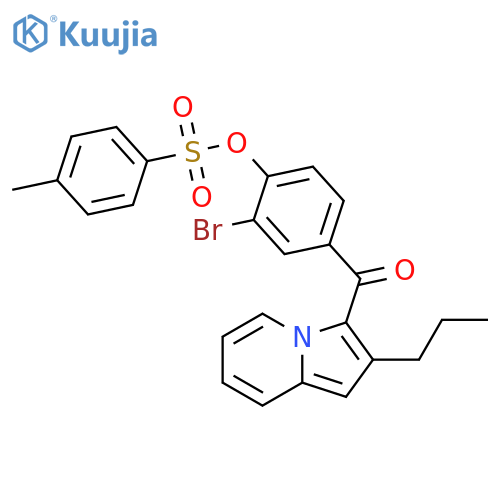 Methanone,[3-bromo-4-[[(4-methylphenyl)sulfonyl]oxy]phenyl](2-propyl-3-indolizinyl)- structure