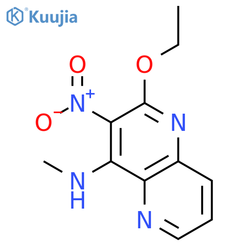 1,5-Naphthyridin-4-amine, 2-ethoxy-N-methyl-3-nitro- structure