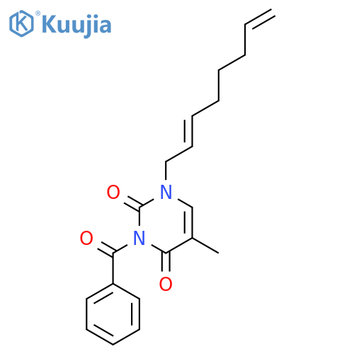 2,4(1H,3H)-PYRIMIDINEDIONE, 3-BENZOYL-5-METHYL-1-(2,7-OCTADIENYL)- structure
