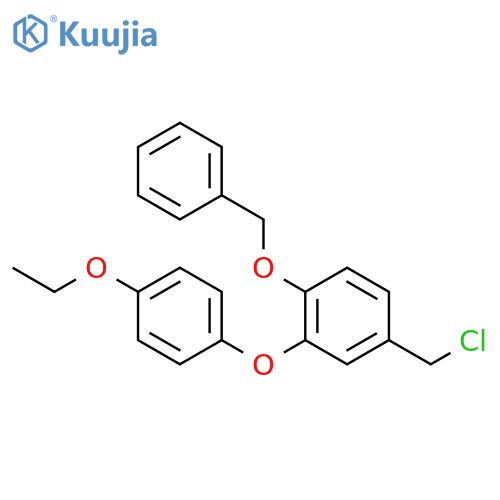BENZENE, 4-(CHLOROMETHYL)-2-(4-ETHOXYPHENOXY)-1-(PHENYLMETHOXY)- structure
