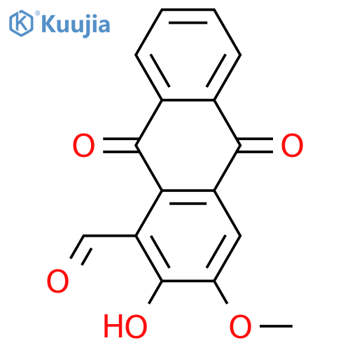 2,3-Dihydroxyanthraquinone-1-carboxaldehyde; 3-Me ether structure