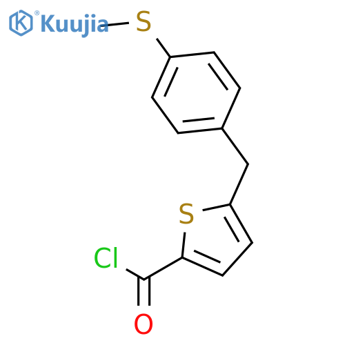2-THIOPHENECARBONYL CHLORIDE, 5-[[4-(METHYLTHIO)PHENYL]METHYL]- structure