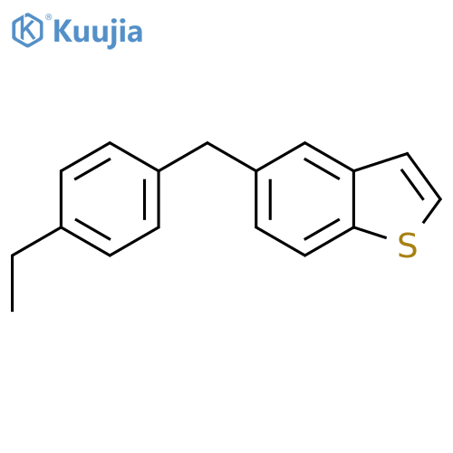 BENZO[B]THIOPHENE, 5-[(4-ETHYLPHENYL)METHYL]- structure
