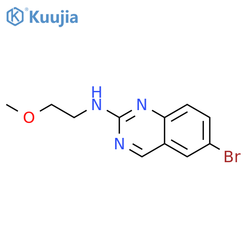 6-bromo-N-(2-methoxyethyl)quinazolin-2-amine structure