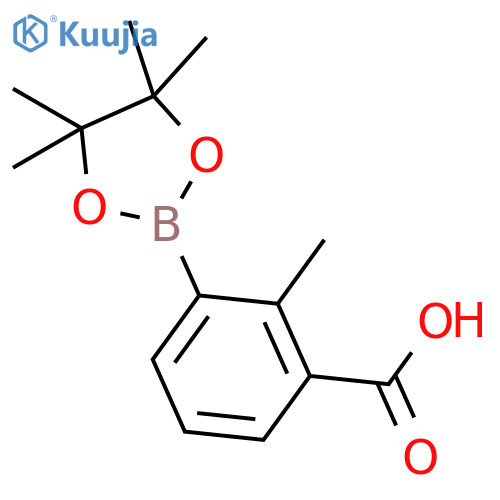 2-Methyl-3-(4,4,5,5-tetramethyl-1,3,2-dioxaborolan-2-yl)benzoic acid structure