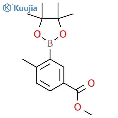 Methyl 4-methyl-3-(4,4,5,5-tetramethyl-1,3,2-dioxaborolan-2-YL)benzoate structure