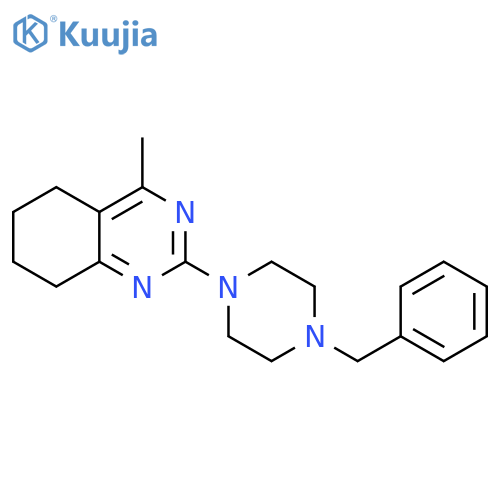 Quinazoline, 5,6,7,8-tetrahydro-4-methyl-2-[4-(phenylmethyl)-1-piperazinyl]- structure