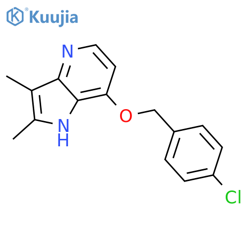 1H-Pyrrolo[3,2-b]pyridine, 7-[(4-chlorophenyl)methoxy]-2,3-dimethyl- structure