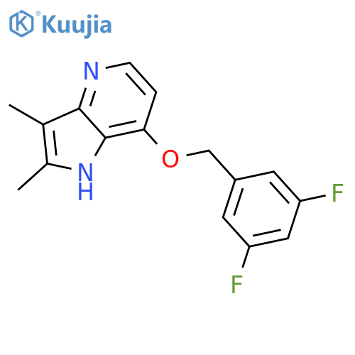 1H-Pyrrolo[3,2-b]pyridine, 7-[(3,5-difluorophenyl)methoxy]-2,3-dimethyl- structure