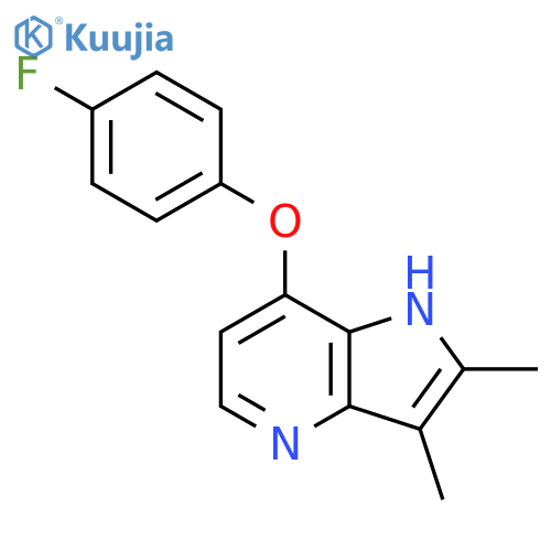 1H-Pyrrolo[3,2-b]pyridine, 7-(4-fluorophenoxy)-2,3-dimethyl- structure