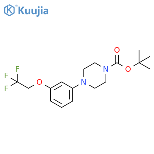 1-Piperazinecarboxylic acid, 4-[3-(2,2,2-trifluoroethoxy)phenyl]-, 1,1-dimethylethyl ester structure