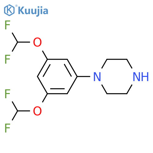 Piperazine, 1-[3,5-bis(difluoromethoxy)phenyl]- structure