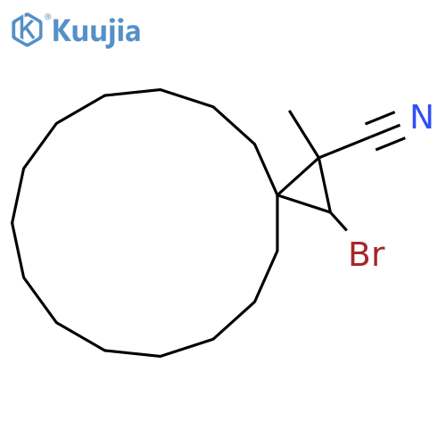 SPIRO[2.14]HEPTADECANE-1-CARBONITRILE, 2-BROMO-1-METHYL- structure