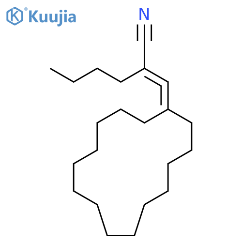 Hexanenitrile, 2-(cyclopentadecylidenemethylene)- structure