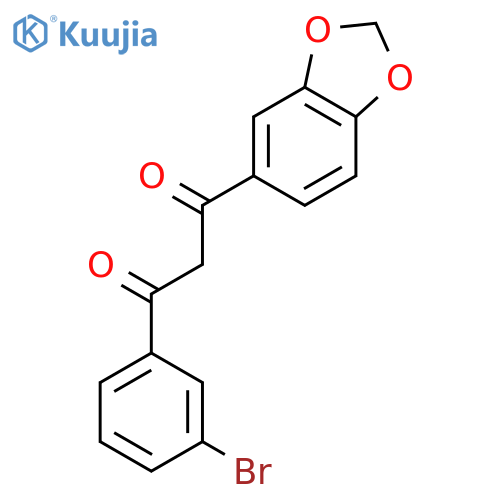 1,3-Propanedione, 1-(1,3-benzodioxol-5-yl)-3-(3-bromophenyl)- structure
