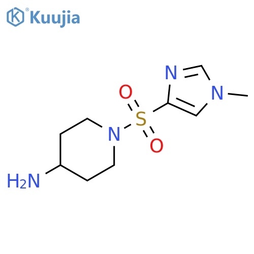 1-(1-methyl-1H-imidazol-4-yl)sulfonylpiperidin-4-amine structure