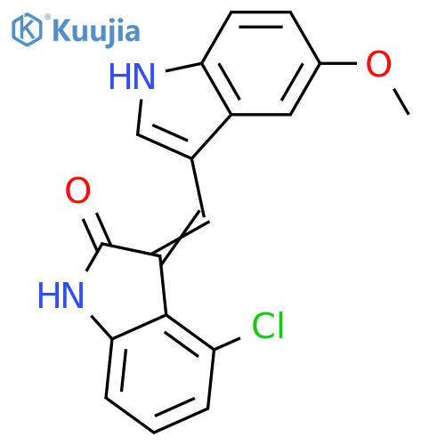 4-CHLORO-3-[(Z)-(5-METHOXY-1H-INDOL-3-YL)METHYLIDENE]-1H-INDOL-2-ONE structure