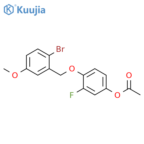 4-(2-Bromo-5-methoxybenzyl)oxy-3-fluorophenyl acetate structure