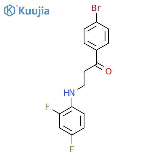1-(4-Bromophenyl)-3-(2,4-difluoroanilino)-1-propanone structure