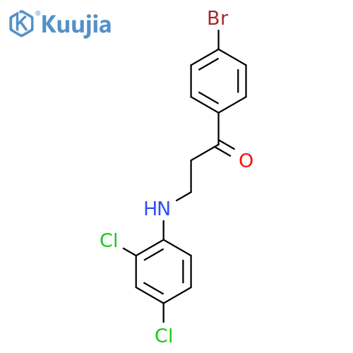 1-(4-Bromophenyl)-3-(2,4-dichloroanilino)-1-propanone structure