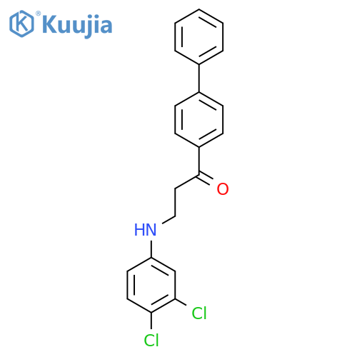 1-[1,1'-Biphenyl]-4-yl-3-(3,4-dichloroanilino)-1-propanone structure