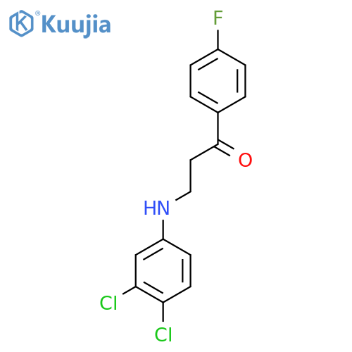 3-[(3,4-Dichlorophenyl)amino]-1-(4-fluorophenyl)propan-1-one structure
