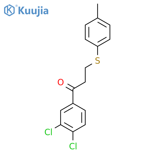 1-(3,4-Dichlorophenyl)-3-[(4-methylphenyl)sulfanyl]-1-propanone structure