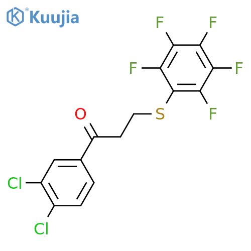 1-(3,4-DICHLOROPHENYL)-3-[(2,3,4,5,6-PENTAFLUOROPHENYL)SULFANYL]-1-PROPANONE structure