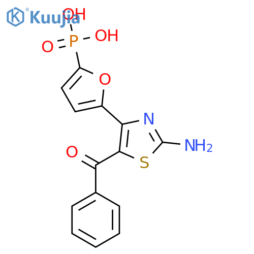 Phosphonic acid, [5-(2-amino-5-benzoyl-4-thiazolyl)-2-furanyl]- structure