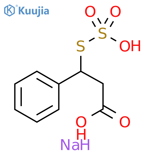 Benzenepropanoic acid, β-(sulfothio)-, sodium salt (1:2) structure